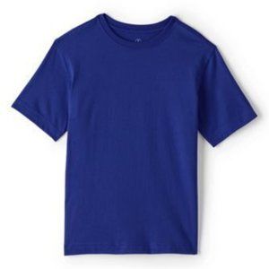 NWT LANDS' END BOYS SHORT‎ SLEEVE ESSENTIAL T-SHIRT COBALT MEDIUM (10-12)
